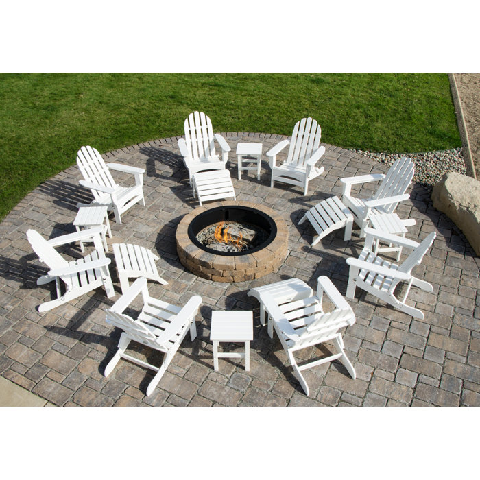Three Posts™ Hartington 16 Piece Plastic/Resin Adirondack Chair with